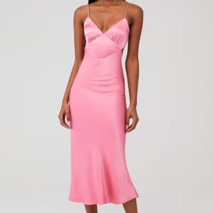 Elegant Pink Midi Dress